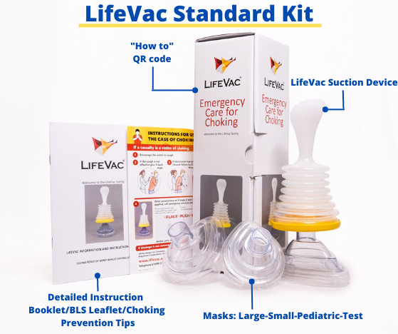 PACK OF 2 – LifeVac Standard/Home Kit – Rescue Choking Device